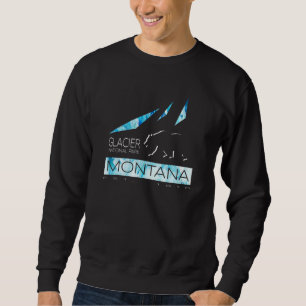 Sudadera Parque Nacional Glaciar Montana Con Oso Y Montaña