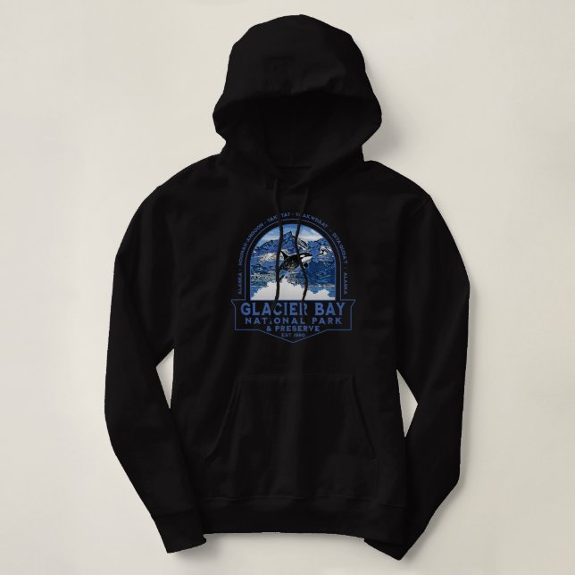 Sudadera Parque nacional Glacier Bay Alaska Orca Fi (Diseño del anverso)