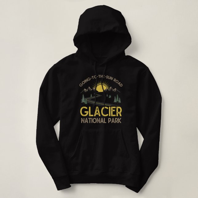 Sudadera Parque Nacional Glacier Road Going-To-The-Sun Retr (Diseño del anverso)