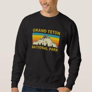 Sudadera Parque Nacional Grand Teton Estilo Retro Montaña S