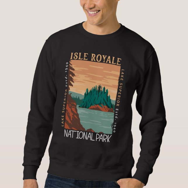Sudadera Parque nacional Isle Royale Lago Superior (Anverso)
