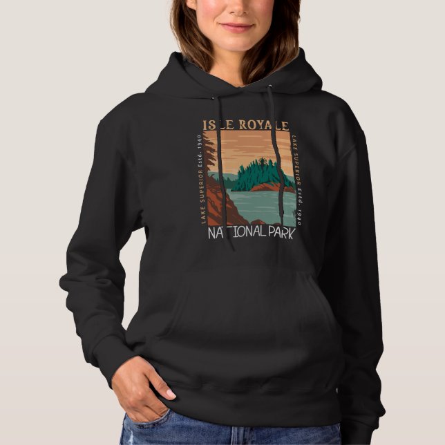 Sudadera Parque nacional Isle Royale Lago Superior (Anverso)