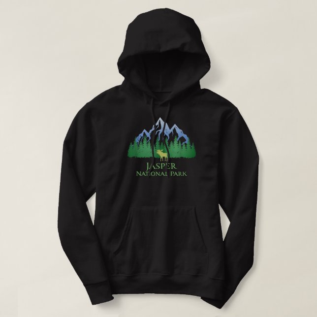 Sudadera Parque nacional Jasper Alberta Canada Mountain Moo (Diseño del anverso)