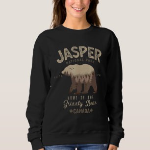 Sudadera Parque Nacional Jasper Oso Grizzly Vintage Look 3