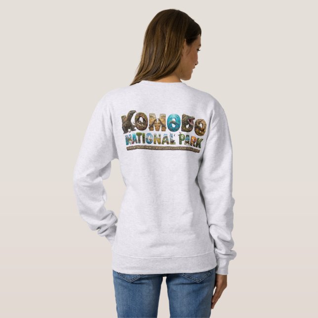 Sudadera Parque Nacional Komodo Indonesia Dragones Marino (Reverso completo)