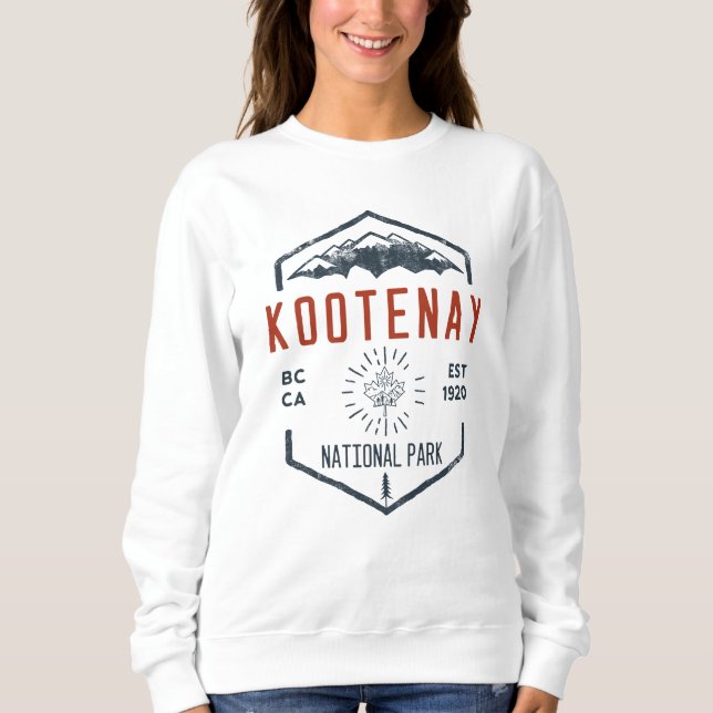 Sudadera Parque nacional Kootenay Canadá Vintage con proble (Anverso)