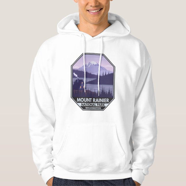 Sudadera Parque nacional Mount Rainier Washington Cabin Ret (Anverso)
