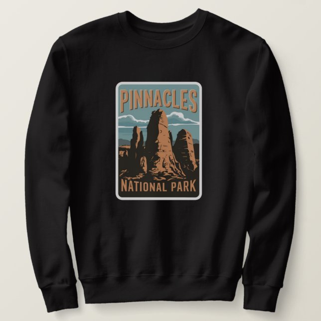 Sudadera Parque nacional Pinnacles California Retro (Anverso del diseño)