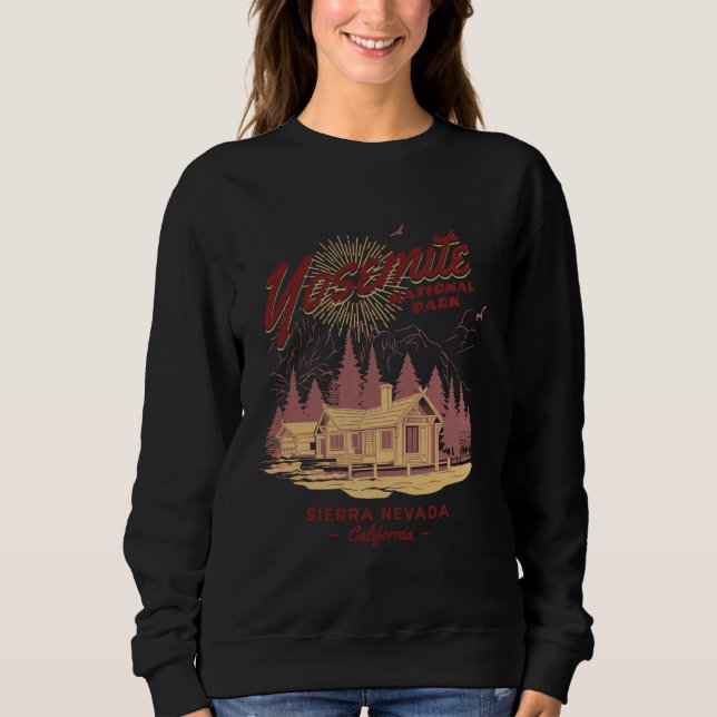 Sudadera Parque nacional Retro Yosemite Camping Hiker Tee (Anverso)