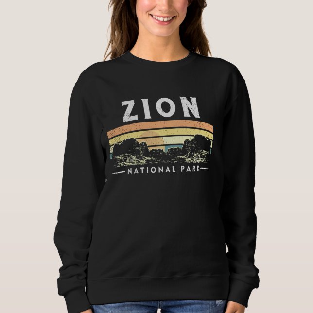 Sudadera Parque Nacional Retro Zion Aventura Utah de la Viñ (Anverso)