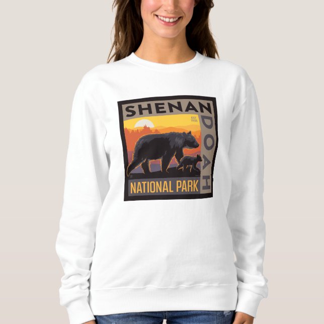 Sudadera Parque nacional Shenandoah | Mama Bear & Cubs (Anverso)