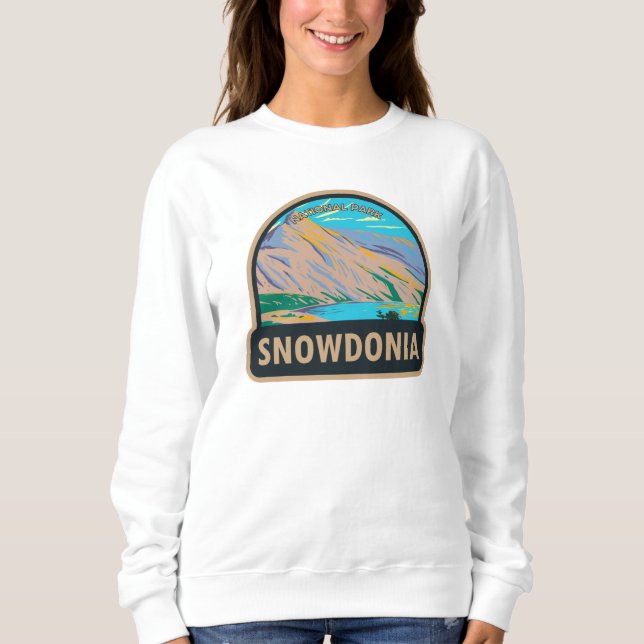 Sudadera Parque nacional Snowdonia Gales Lago Glaslyn Vinta (Anverso)