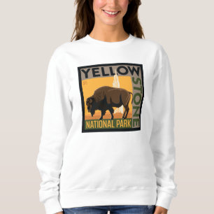 Sudadera Parque nacional Yellowstone   Búfalo