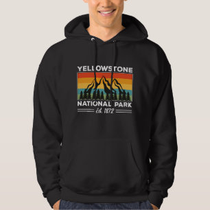 Sudadera Parque nacional Yellowstone Camping Retro
