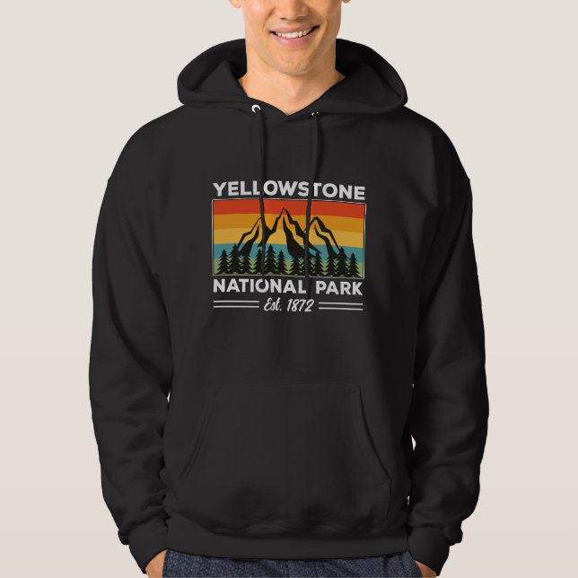 Sudadera Parque nacional Yellowstone Camping Retro (Anverso)