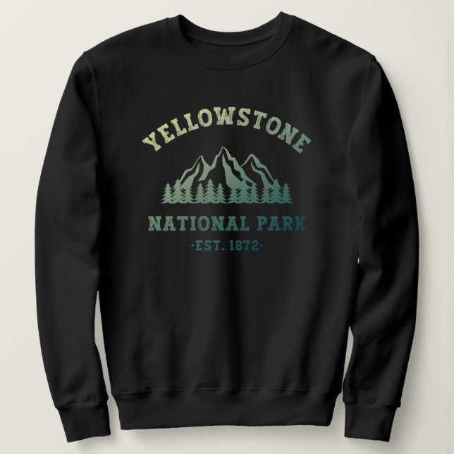 Sudadera Parque nacional Yellowstone Gradient Camping (Anverso del diseño)