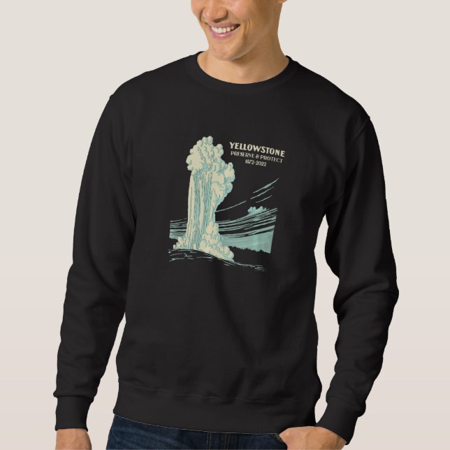 Sudadera Parque nacional Yellowstone Wyoming, 150 años (Anverso)