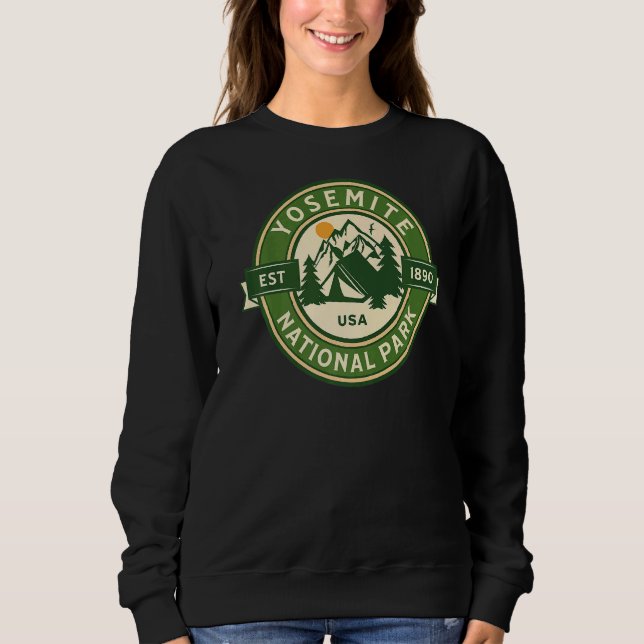 Sudadera Parque nacional Yosemite, California Hike Camp Out (Anverso)