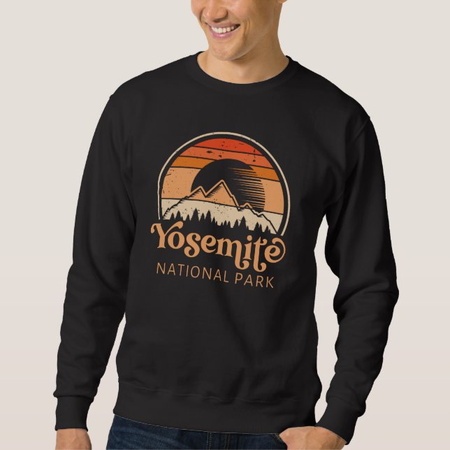 Sudadera Parque nacional Yosemite, California Retro Vintage (Anverso)