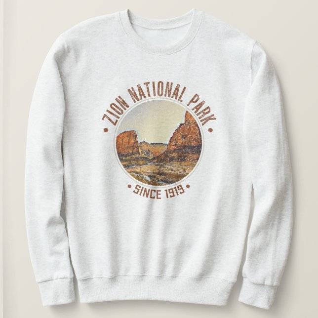 Sudadera Parque nacional Zion Utah Estados Unidos con probl (Anverso del diseño)