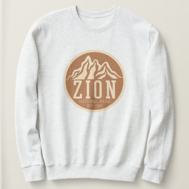 Sudadera Parque nacional Zion Utah Estados Unidos Retro al  (Anverso del diseño)