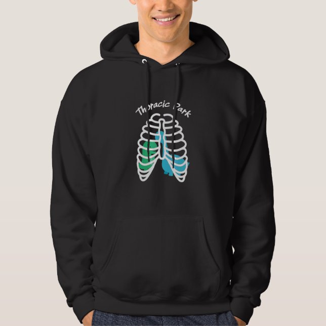 Sudadera Parque Torácico Escuadrón de Enfermeras Dinosaurio (Anverso)