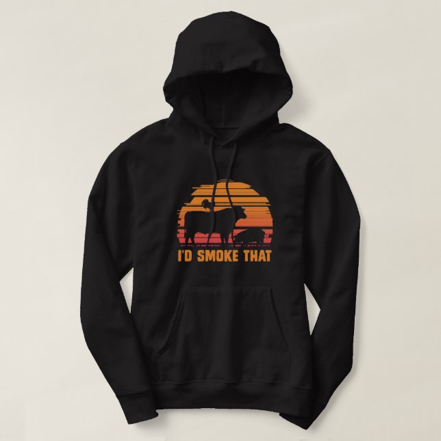 Sudadera Parrillada de carne de humos Barbacoa Chef Steak G (Diseño del anverso)