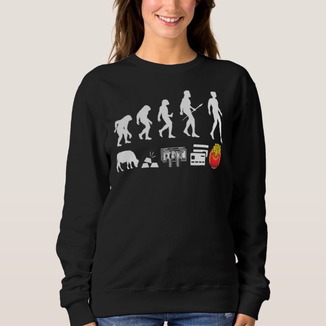 Sudadera Parrillada de comida rápida de fríjol francés de l (Anverso)