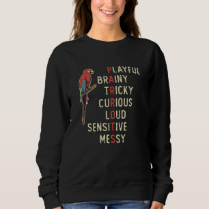 Sudadera Parrot Bird Playiny Brainy Tricky Animal Parrots