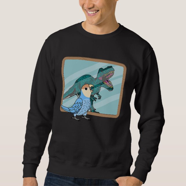 Sudadera Parrot & Rex Reflection I Peach faced Blue Lovebir (Anverso)