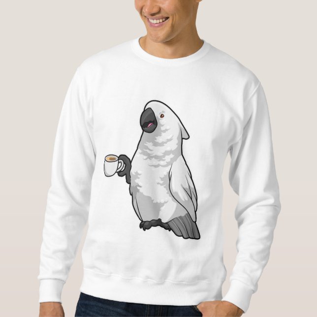 Sudadera Parrot with Cup of Coffee (Anverso)