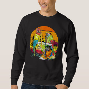 Sudadera Parrots Beben Margarita En Verano Vacacional Ave