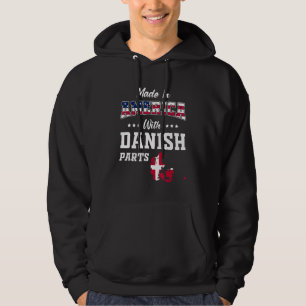 Sudadera Partes danesas de América Dinamarca Mapa bandera d