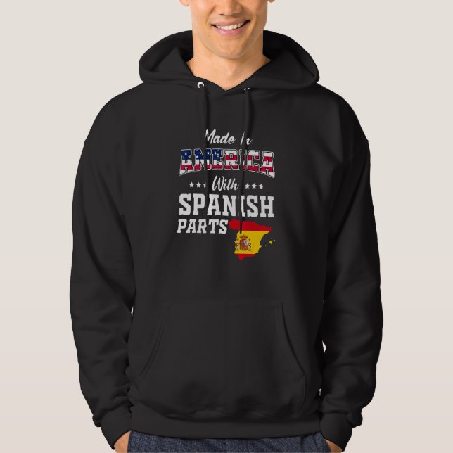Sudadera Partes Españolas de América Mapa de España Bandera (Anverso)