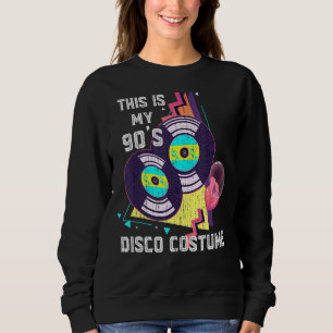 Sudadera Partido temático de los 90's Disco Costume Vinyl 9