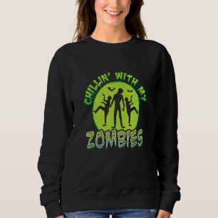 Sudadera Pasando el rato con mis amigos zombies y familia e