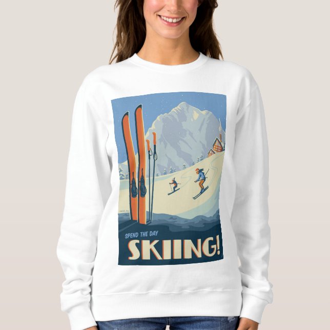 Sudadera Pasar el día esquiando la cosecha (Anverso)