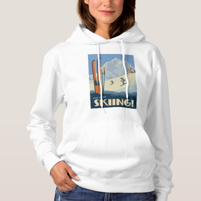 Sudadera Pasar el día esquiando la cosecha (Anverso)