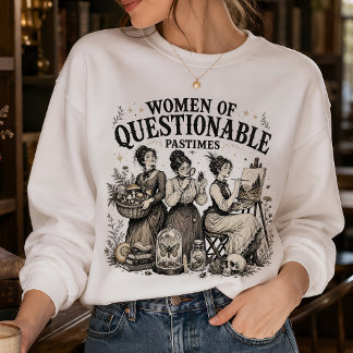 Sudadera Pasatiempos Dudosos de Mujeres Feministas Vintage