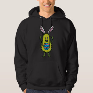 Sudadera Pascua Aguacate Bunny Huevo Fruta Vegan Hombres Mu