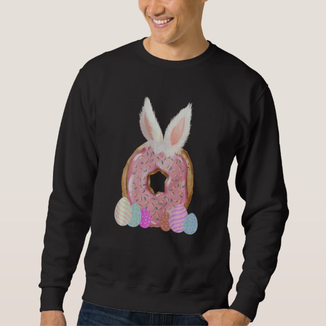 Sudadera Pascua Donut Bunny Ears Huevos dulce postre pastel (Anverso)