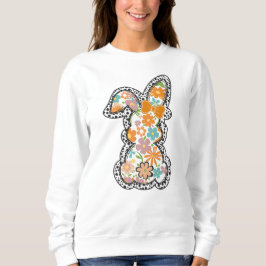 Sudadera Pascua Floral Bunny LeoparBorder Feliz Pascua