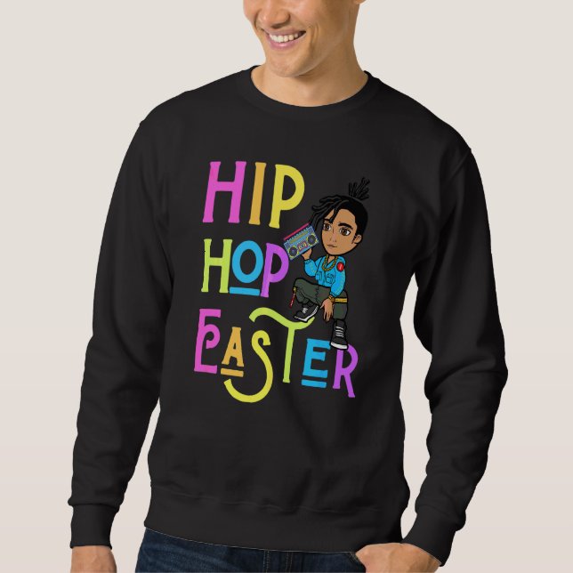 Sudadera Pascua Hip Hop Dance Love Dab Holiday Divertidos n (Anverso)