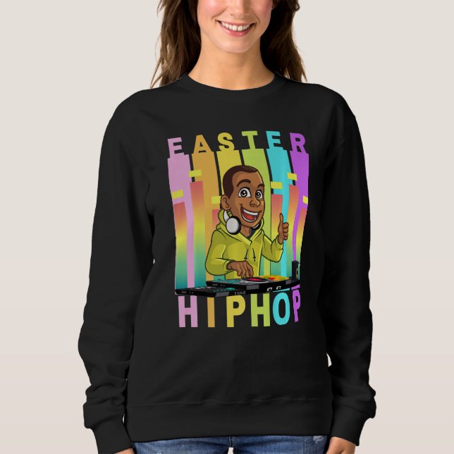 Sudadera Pascua Hip Hop Dance Love Dab Holiday Divertidos n (Anverso)