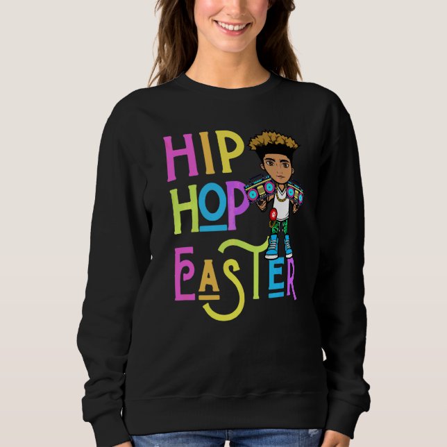 Sudadera Pascua Hip Hop Dance Love Dab Holiday Divertidos n (Anverso)