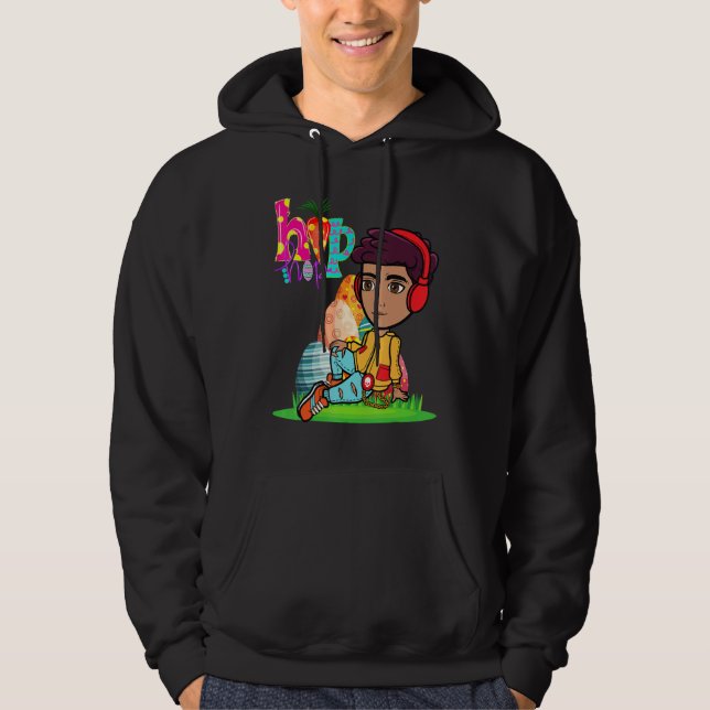 Sudadera Pascua Hip Hop Dance Love Dab Holiday Niños de vac (Anverso)