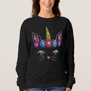 Sudadera Pascua, unicornio, madre de flores pequeña