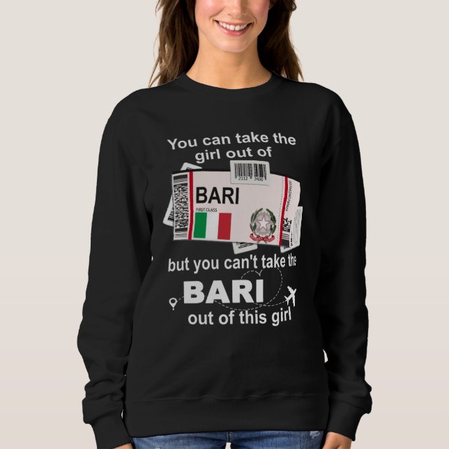 Sudadera Pase de abordar de Bari  Chica de Bari  Bari (Anverso)