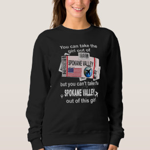 Sudadera Pase de abordar Spokane Valley Chica de Spokane V
