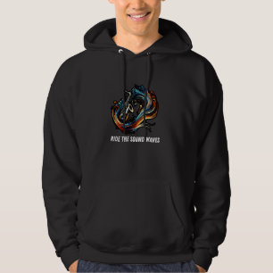 Sudadera Pasear por las olas de sonido de la música saxofón